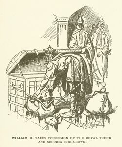 Guglielmo II prende possesso del baule reale e assicura la corona da American School